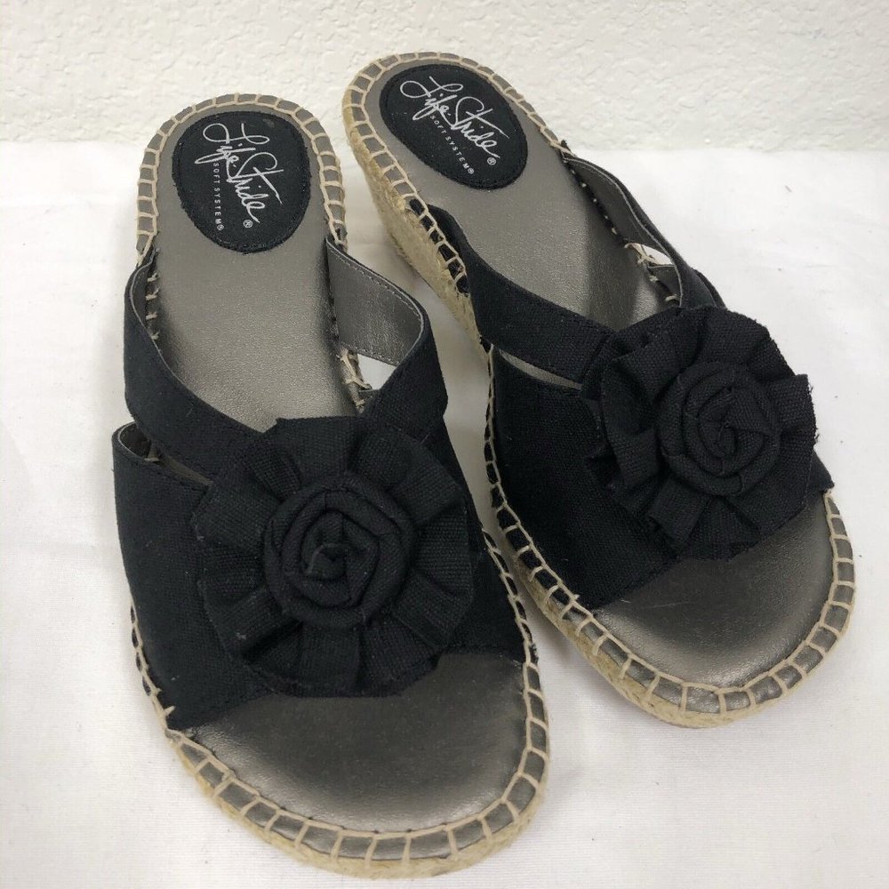 Life  Stride Soft System Fabric Wedge Slides